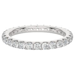 Full Eternity Moissanite Band Ring in 925 Sterling Silver Gift for Girlfriend