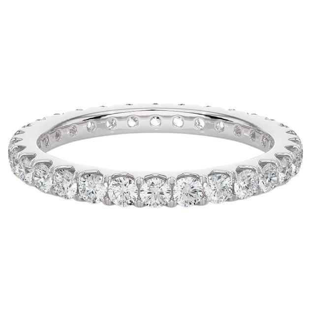 For Sale:  Full Eternity Moissanite Band in 925 Silver Stackable Ring for Women Gift