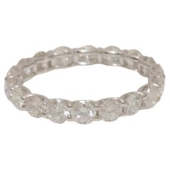 Full Eternity Natural Diamond Stacking Band Ring in 14K Solid Gold (Certified)