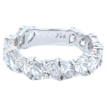 Full Eternity Birne Form 3,2 ct Diamant Ring 18k Weißgold im Angebot