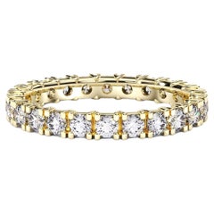 Full Eternity U Prong Set Wedding 14k gold Band