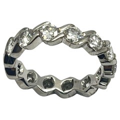 Alianza de boda eterna de oro con diamantes de 2,38 ct