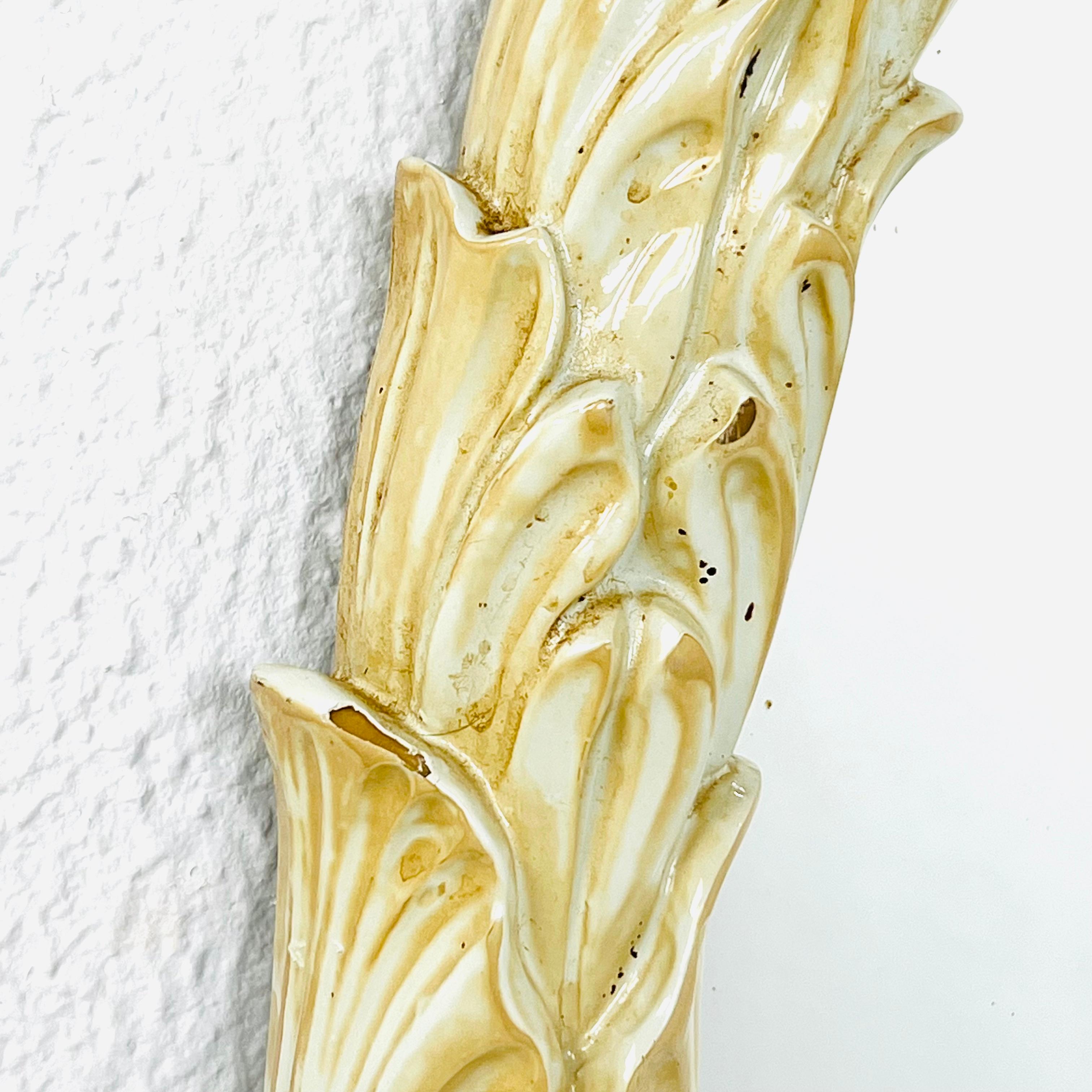 Specchio ad arco con foglie di palma intagliate Palladio anni '70 a figura intera in vendita 5