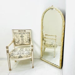 Full Length 1970s Palladio Carved Palm Leaf Arch Mirror