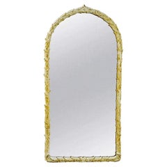 Full Length 1970s Palladio Carved Palm Leaf Arch Mirror