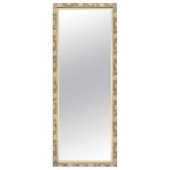 Full-Length Antique French Mirror, Stylized Ornaments, circa 1950