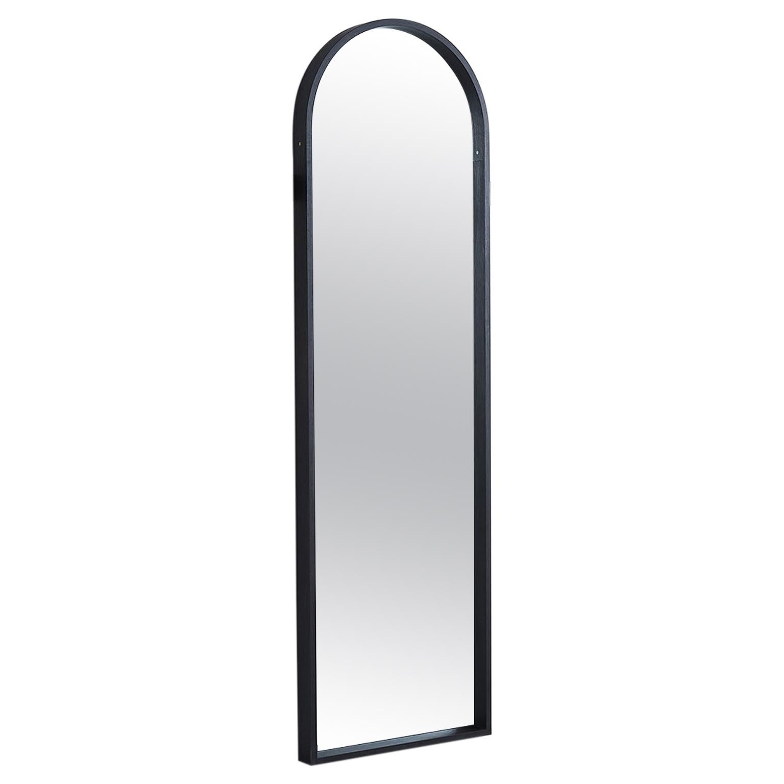 Full-Length Arched Black Mirror in Solid Ash by Coolican & Company