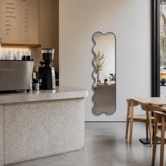 Full Length Asymmetrical Wave Mirror with Sculptural Frame by Oitoproducts