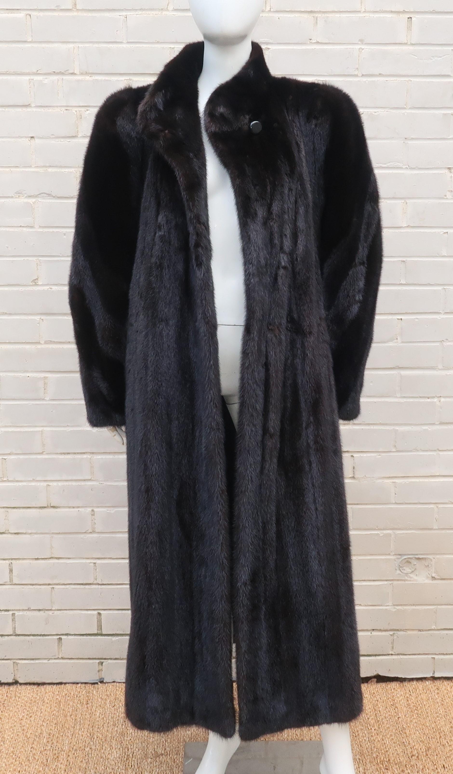 Full Length Black Ranch Mink Fur Coat 5
