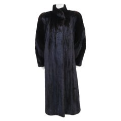 Full Length Black Ranch Mink Fur Coat