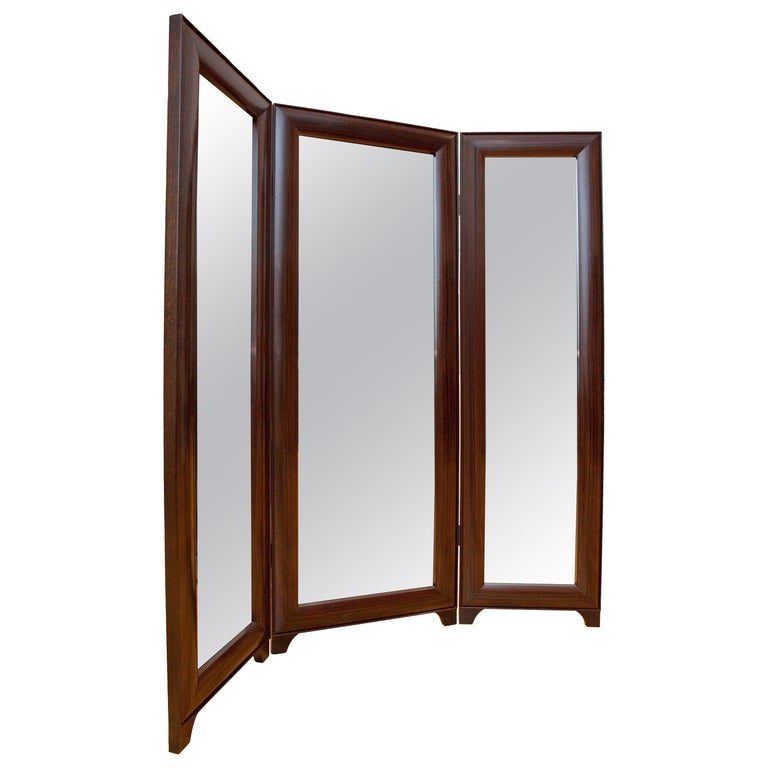 Full Length Dressing Mirror in Macassar Ebony Customizable In Exotic