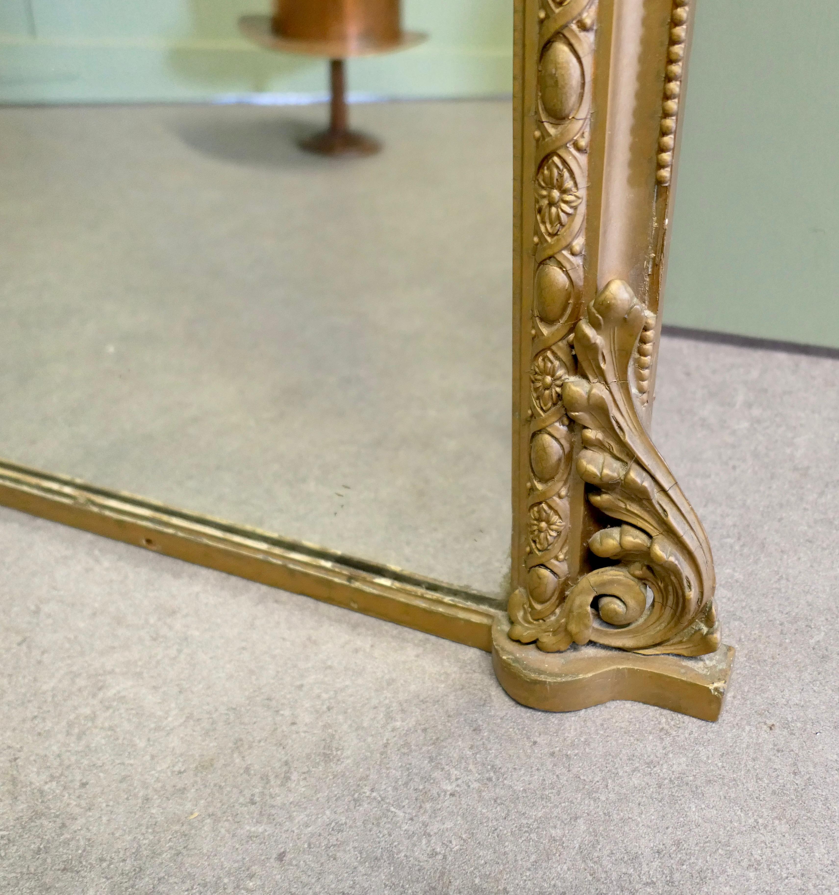 Espejo de pared francés del siglo XIX Louis Philippe de cuerpo entero en Bueno estado para la venta en Godshill, Isle of Wight