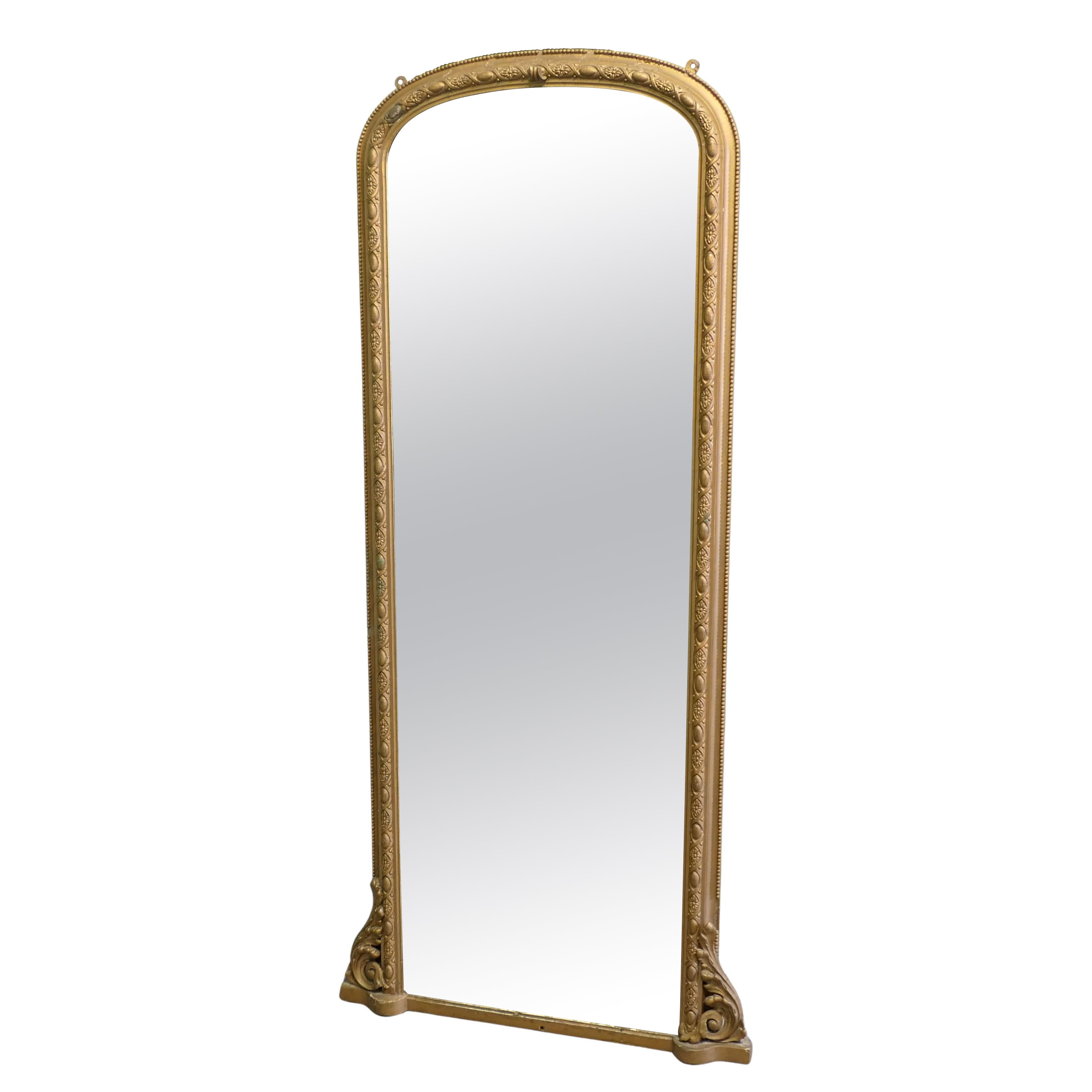 Specchio da parete francese del XIX secolo Louis Philippe a figura intera