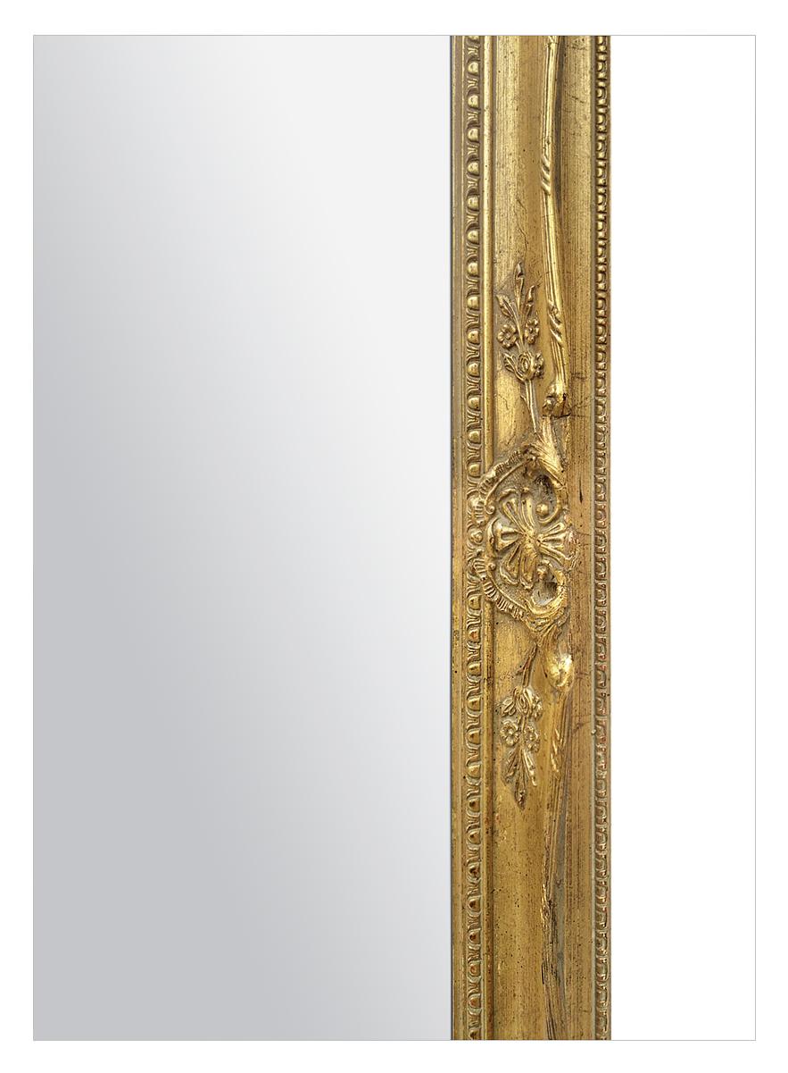 Carved Full-Length Giltwood Wall Mirror, Louis XV Style, circa 1960 For Sale