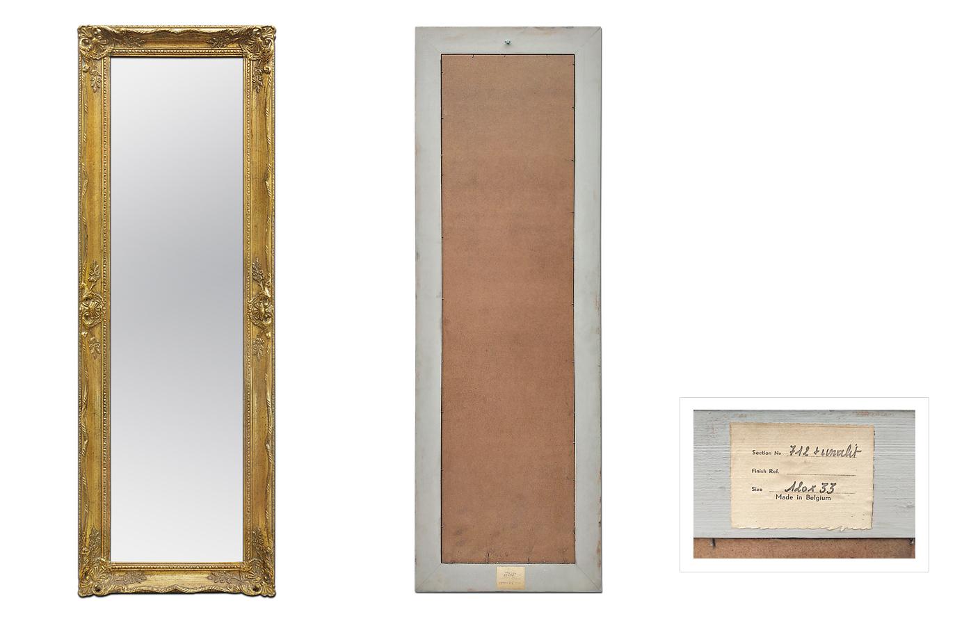 Full-Length Giltwood Wall Mirror, Louis XV Style, circa 1960 In Good Condition For Sale In Paris, FR