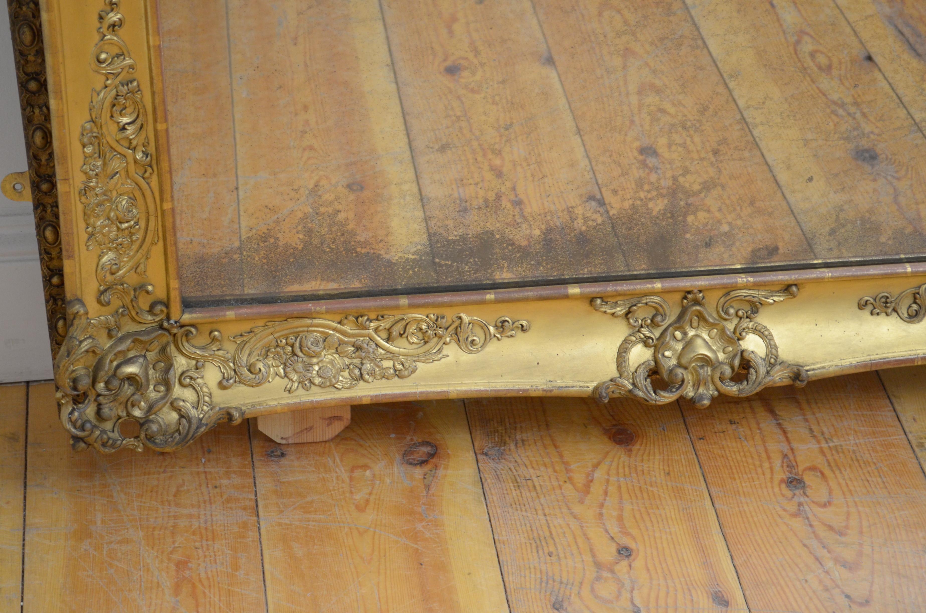 Anlehnspiegel in voller Länge Standspiegel Pier Mirror Chateau (19. Jahrhundert) im Angebot
