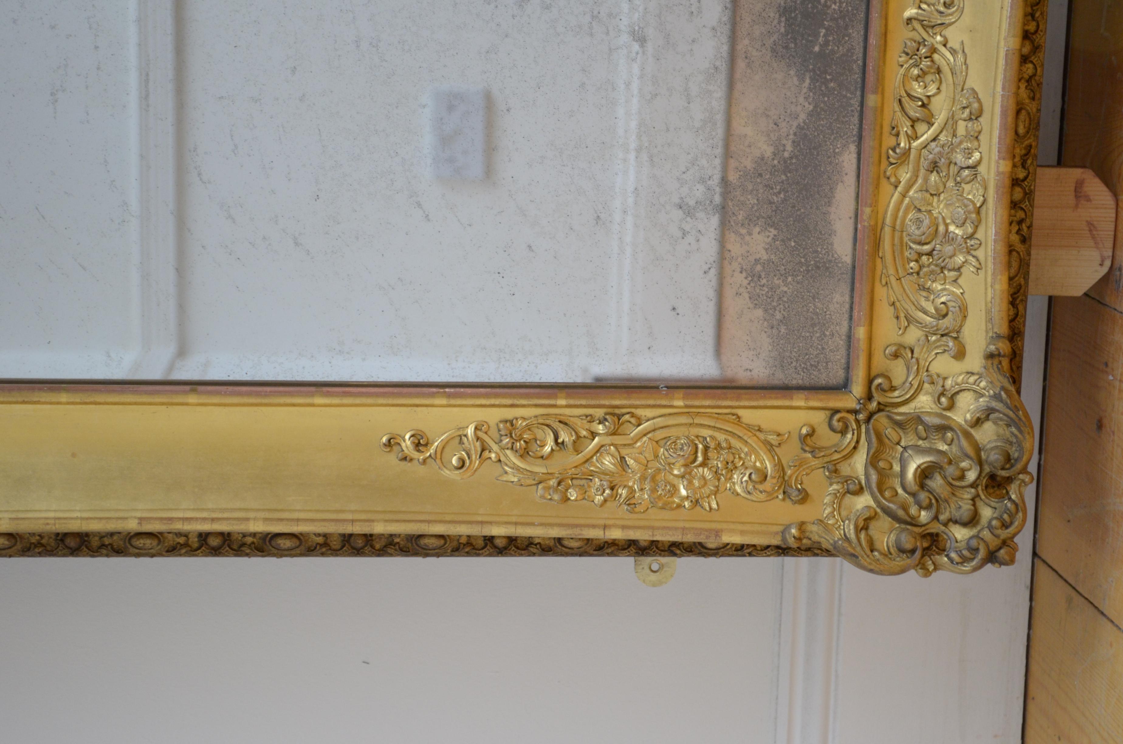Anlehnspiegel in voller Länge Standspiegel Pier Mirror Chateau (Gips) im Angebot