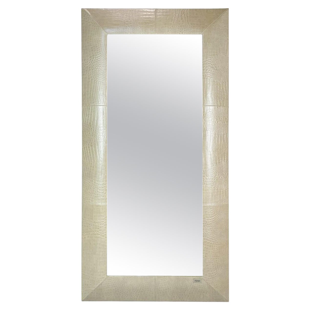 Full Length Mirror Embossed in Leather by Fendi