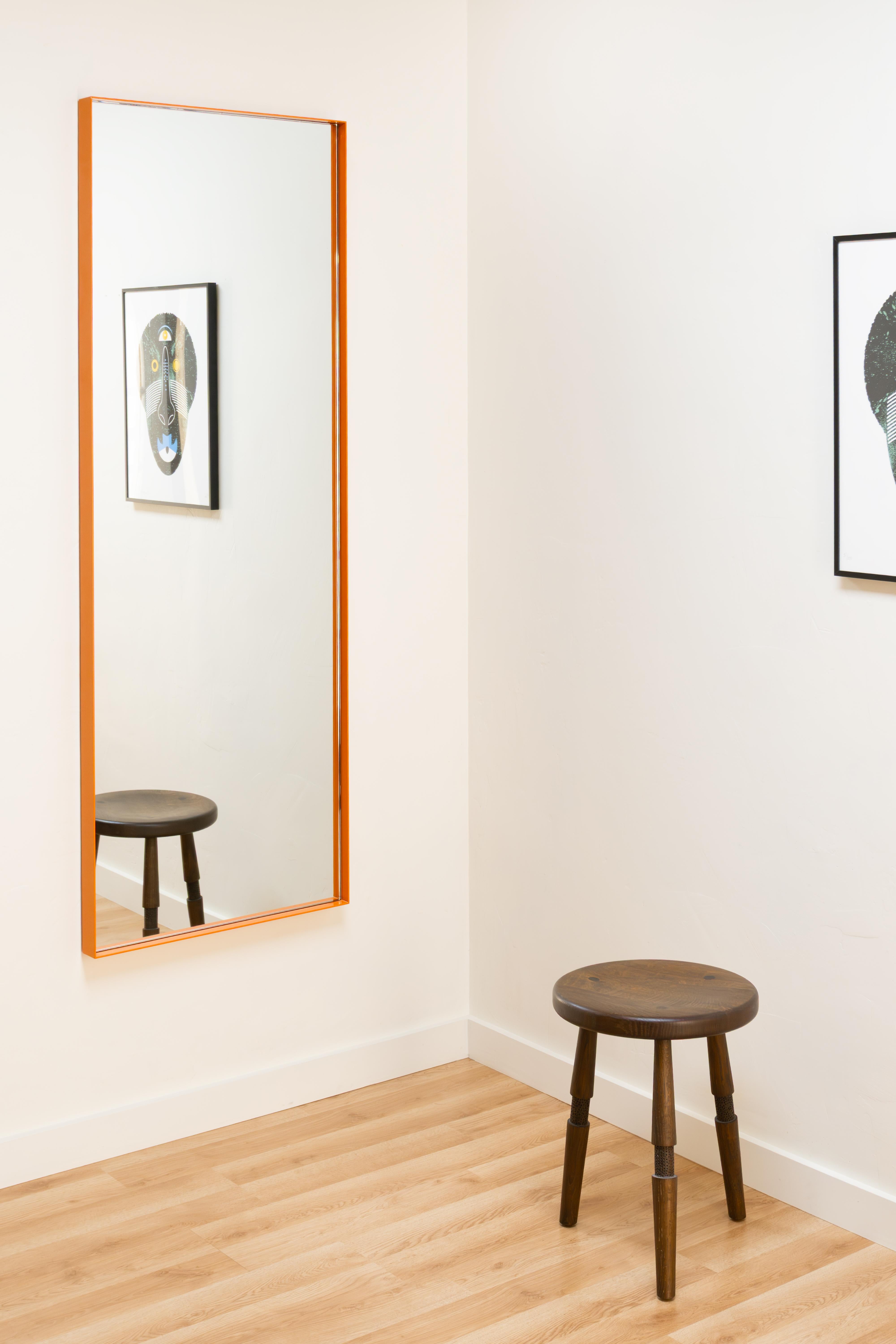 Full Length Mirror in Powder Coated Steel and Glass by Laylo Studio In New Condition For Sale In Chicago, IL