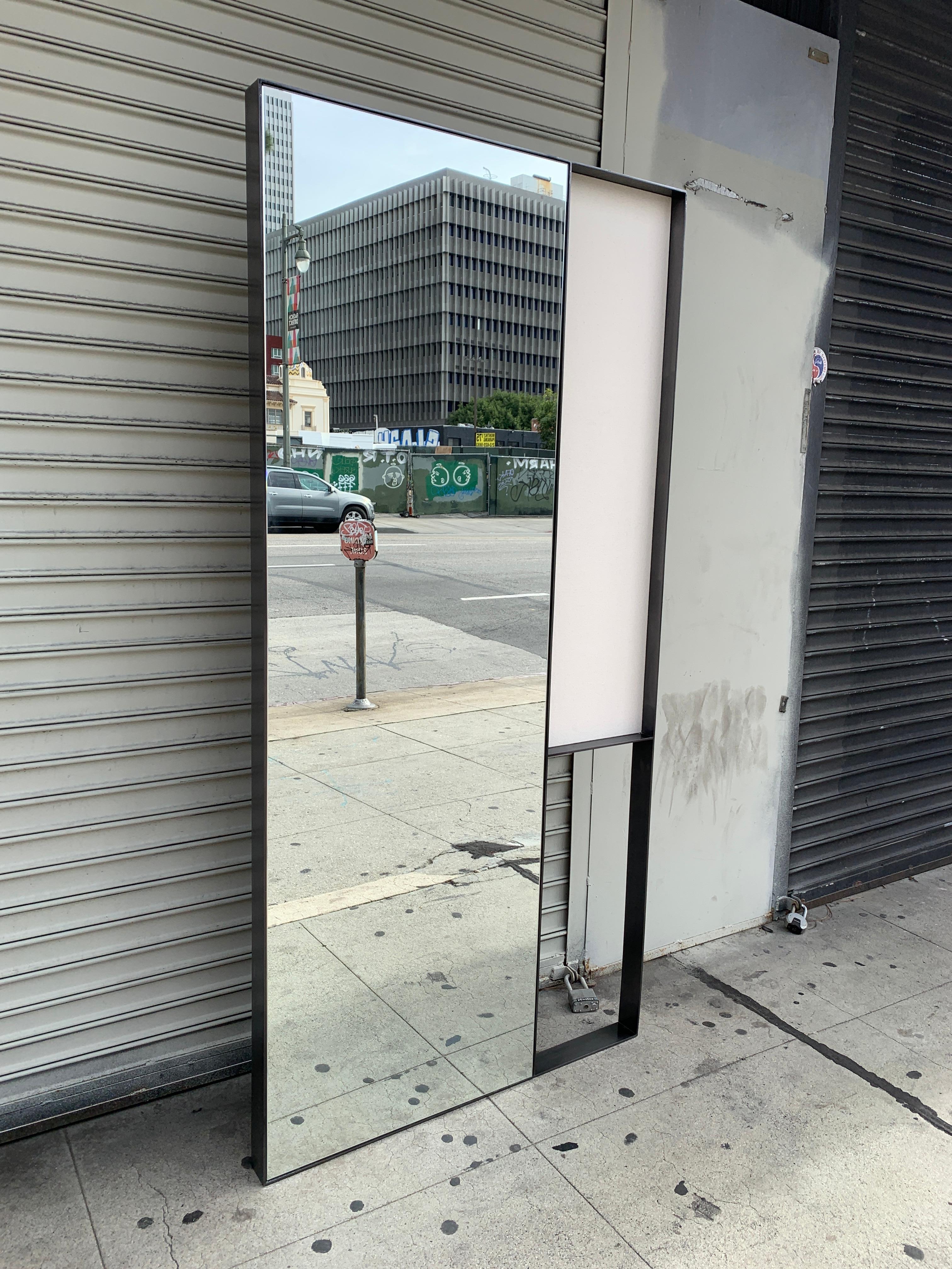 Full Length Mirror in Solid Steel Frame with Aged Patina 6