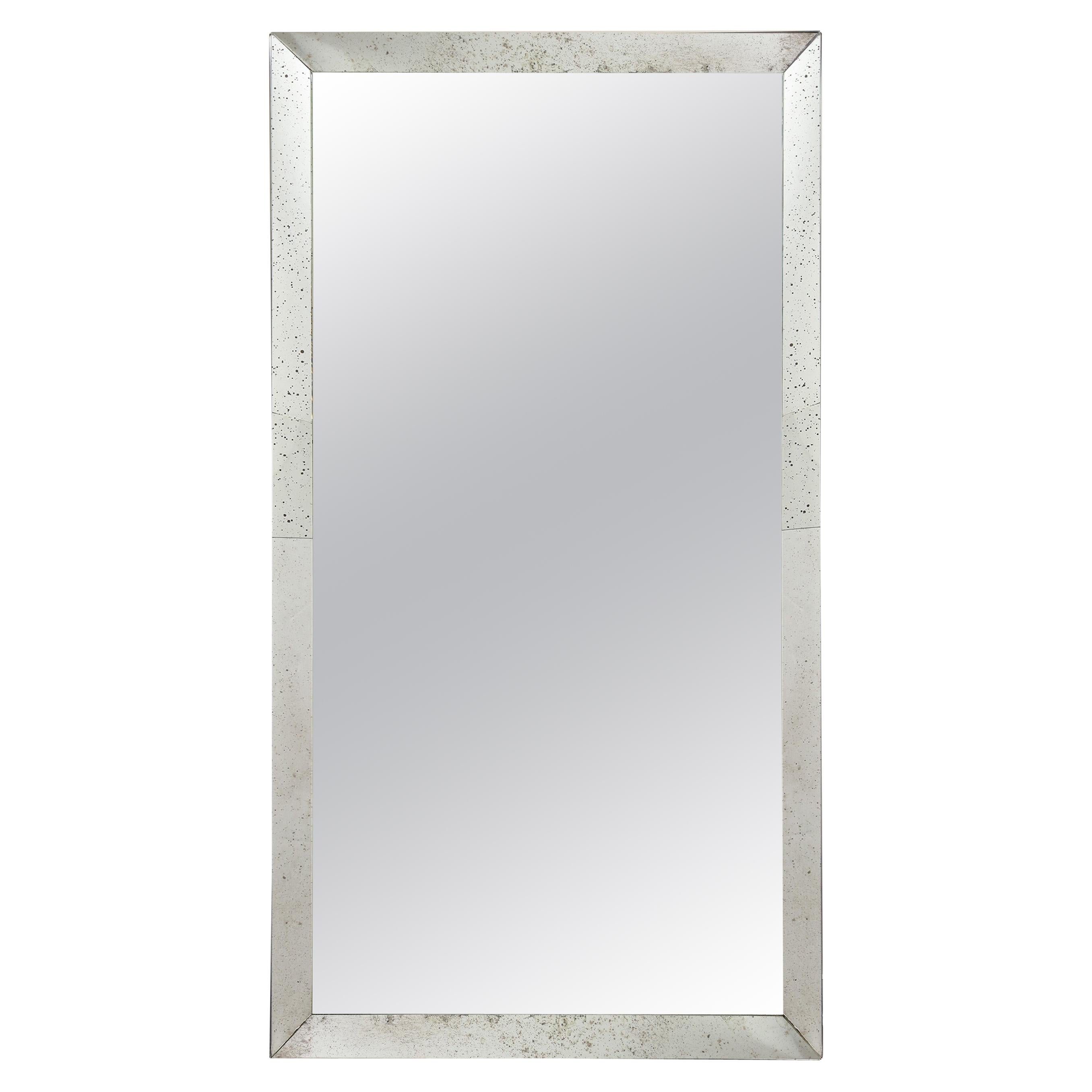 Custom Full Length Mirror in Antiqued Mirror Frame