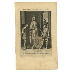 Retrato de cuerpo entero de Adelaida de Borgoña, aguafuerte sobre papel, 1620