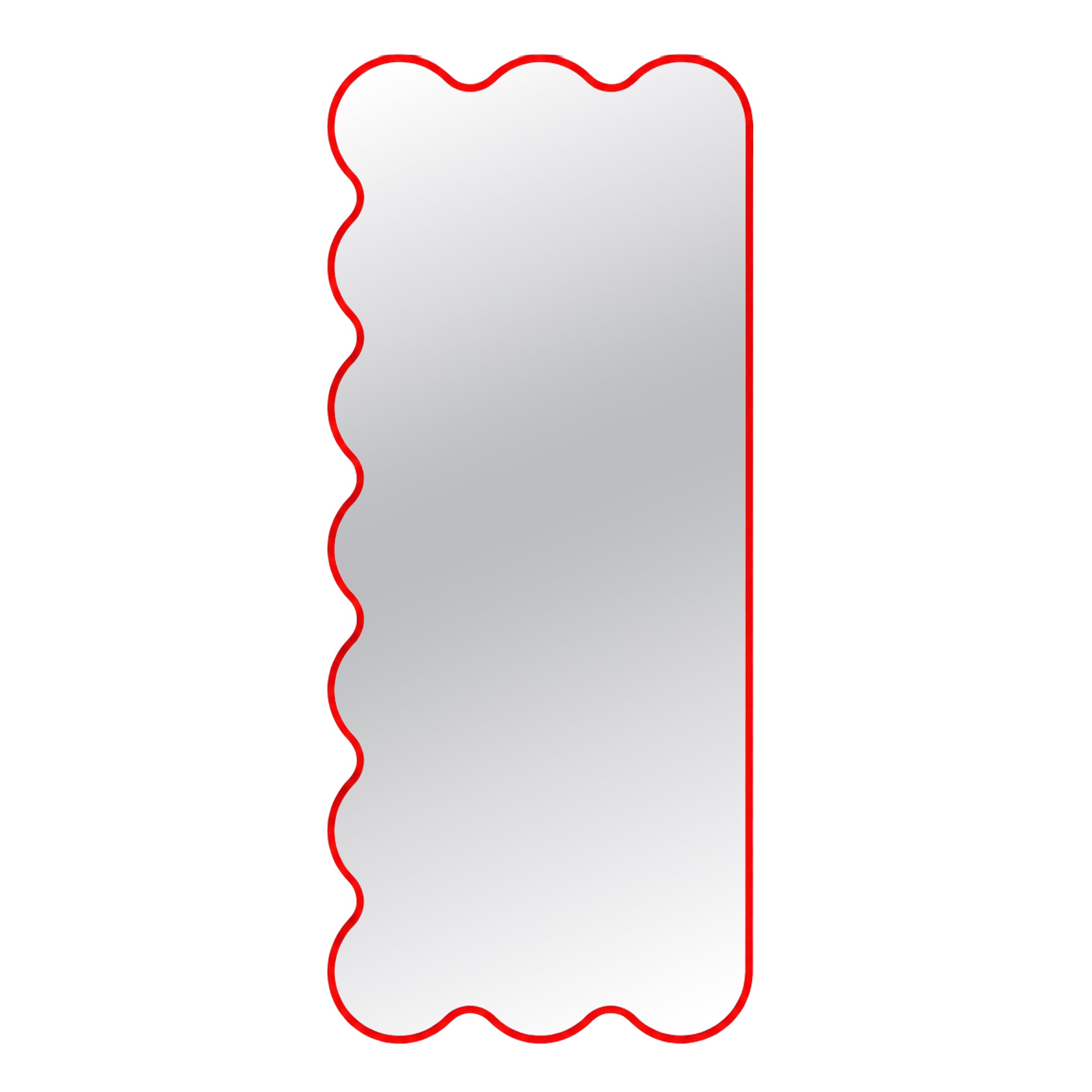 Large Organic Floor & Wall Mirror with Asymmetrical Wavy Frame