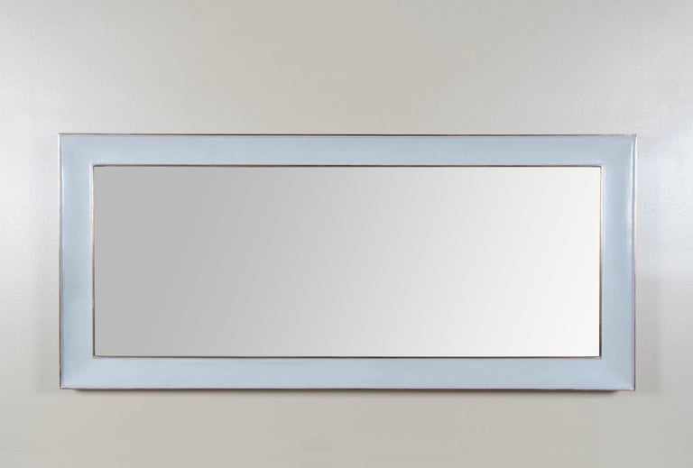Full Length Vanity Mirror with Copper Trim by Robert Kuo, Limited