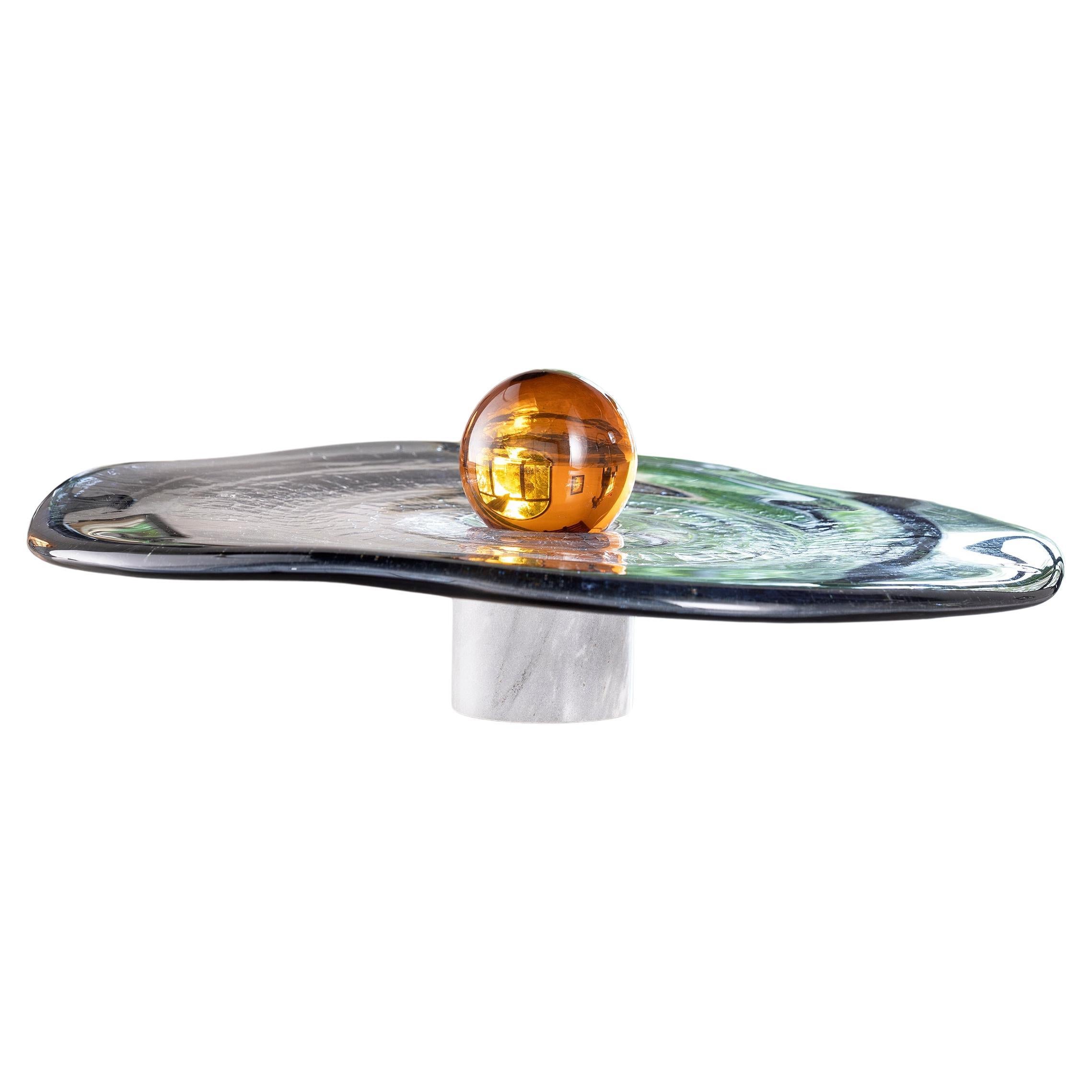 Full Moon Over High Water In Venice Murano Glass Centerpiece by Aina Kari