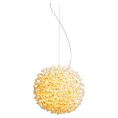 Lampe à suspension Full Moon d'Ango, cocon en soie artisanale, série Moon