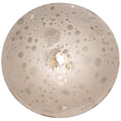 "Full Moon" Sculptural Wall Light in Hand Blown Soda Glass by Jeff Zimmerman