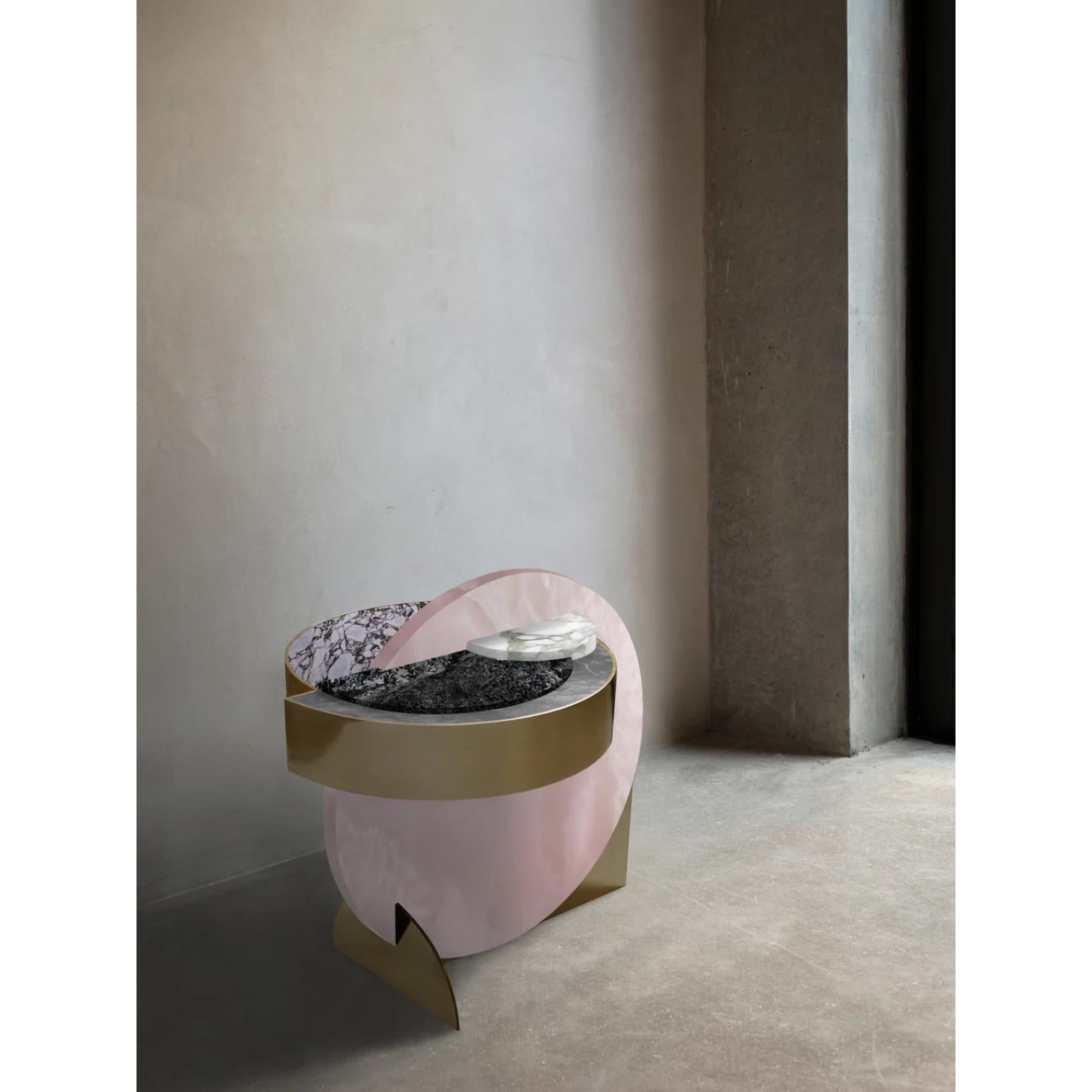 Post-Modern Full Moon Snow Side Table by Bohinc Studio