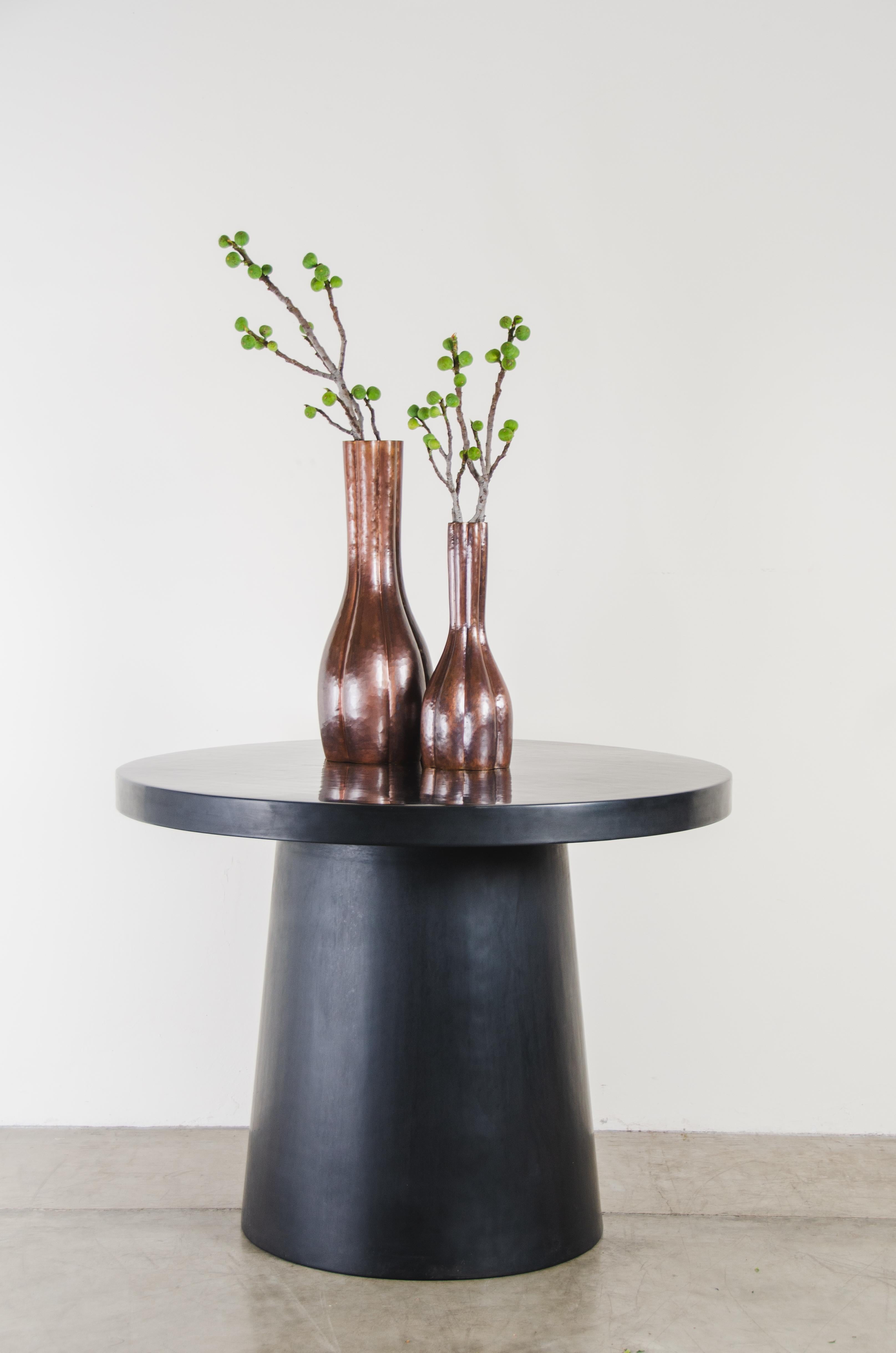 Full Moon Table, Black Lacquer by Robert Kuo, Handmade, Limited Edition 1