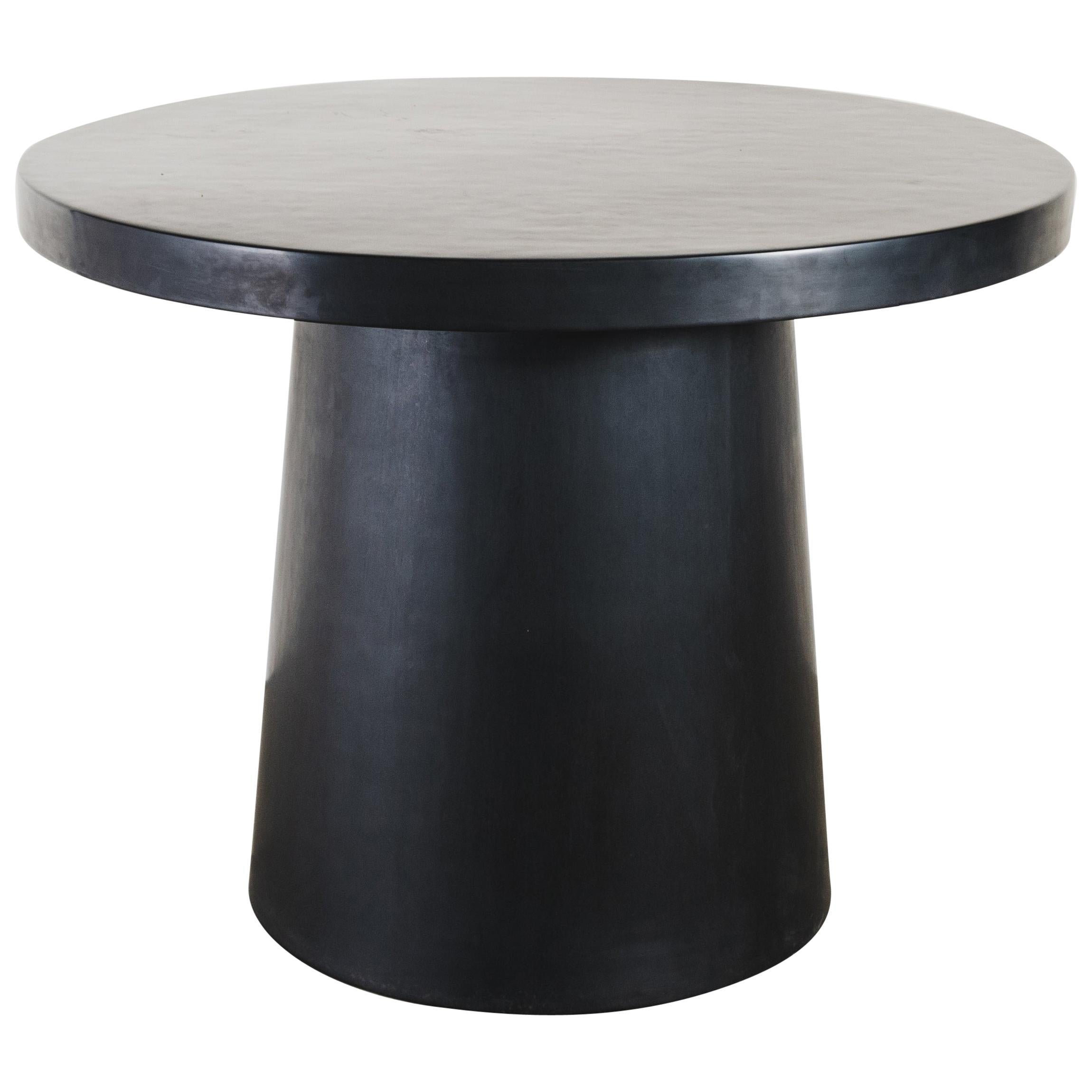 Full Moon Table, Black Lacquer by Robert Kuo, Handmade, Limited Edition