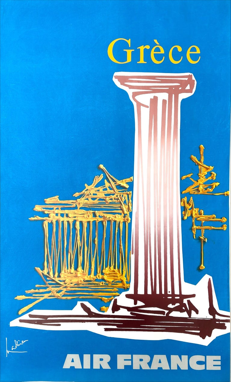 Full Portfolio 14 Air France Posters by Georges Mathieu, 1968 For Sale ...