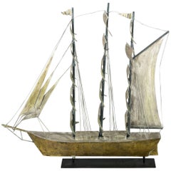 Full Rig American Ship Weathervane, circa 1930-1940