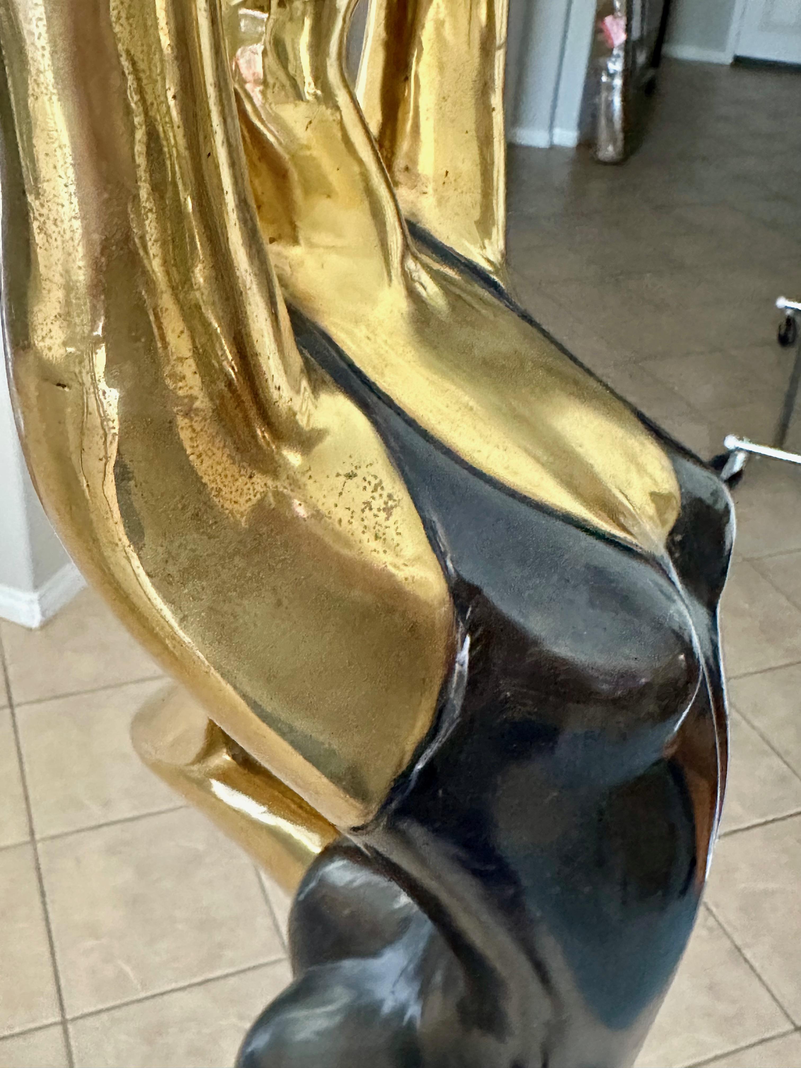 Full Scale 6ft Ballerina Stylized Dancer Brass Statue For Sale 7