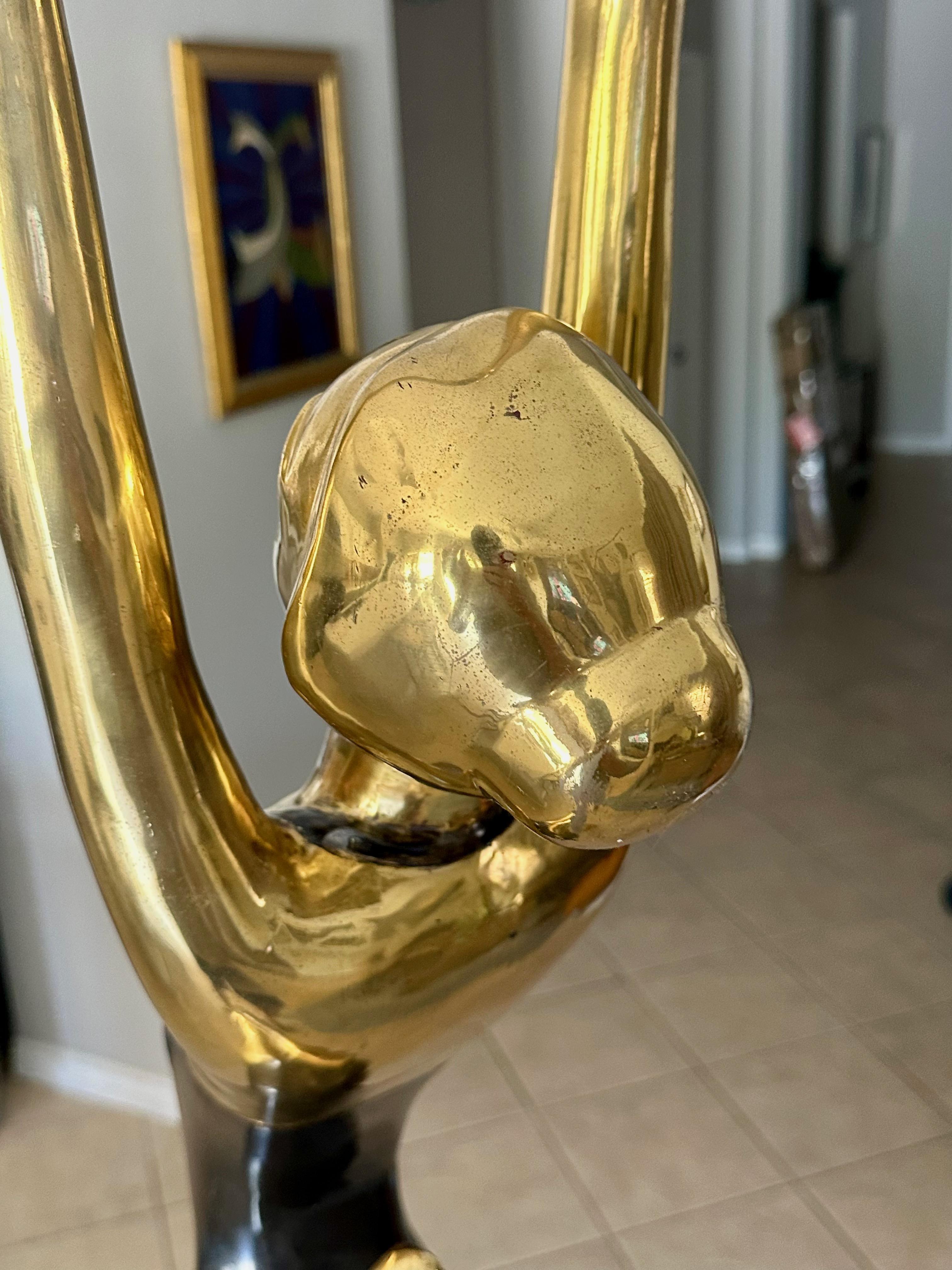 Full Scale 6ft Ballerina Stylized Dancer Brass Statue For Sale 9