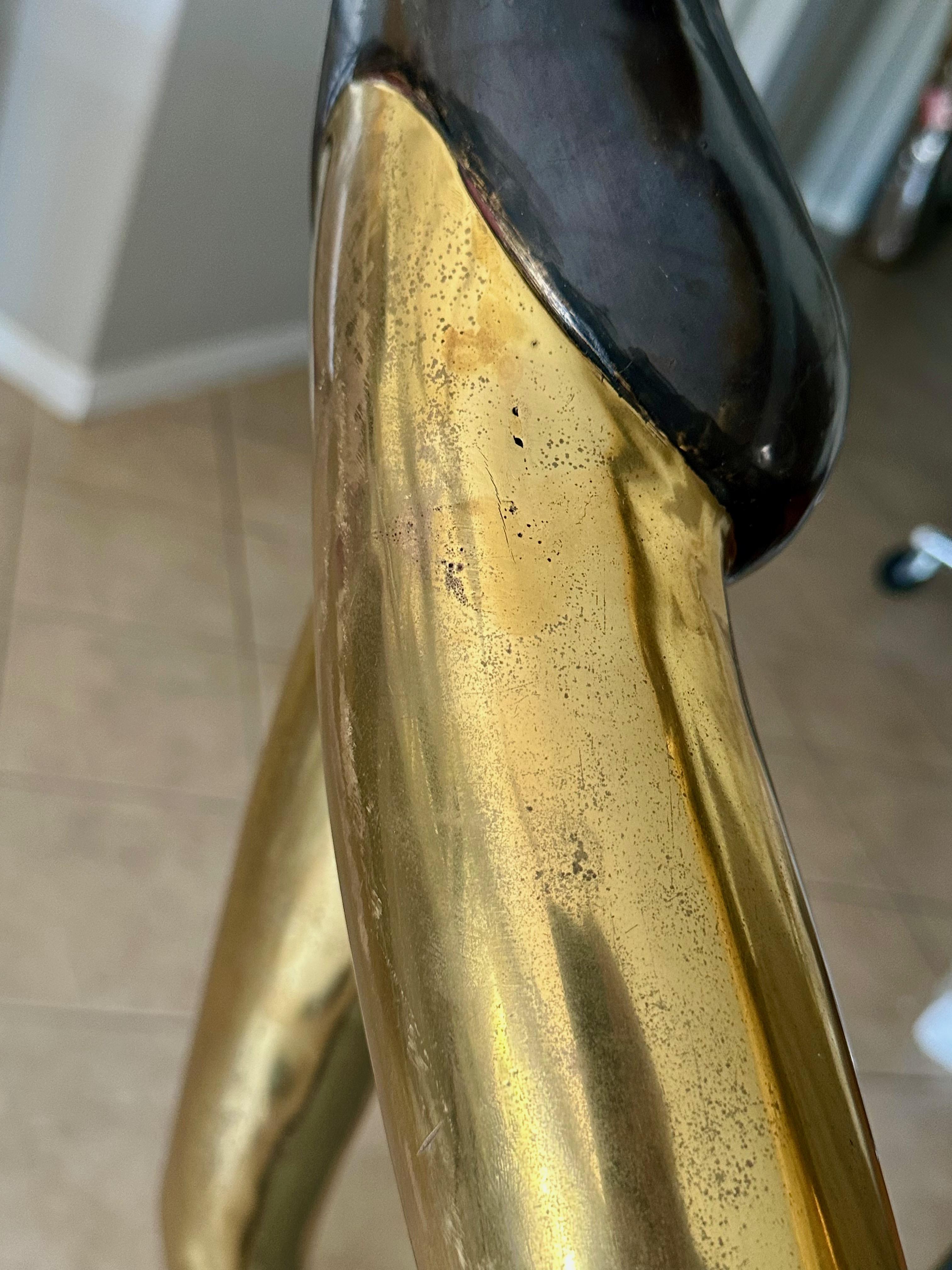Full Scale 6ft Ballerina Stylized Dancer Brass Statue For Sale 10