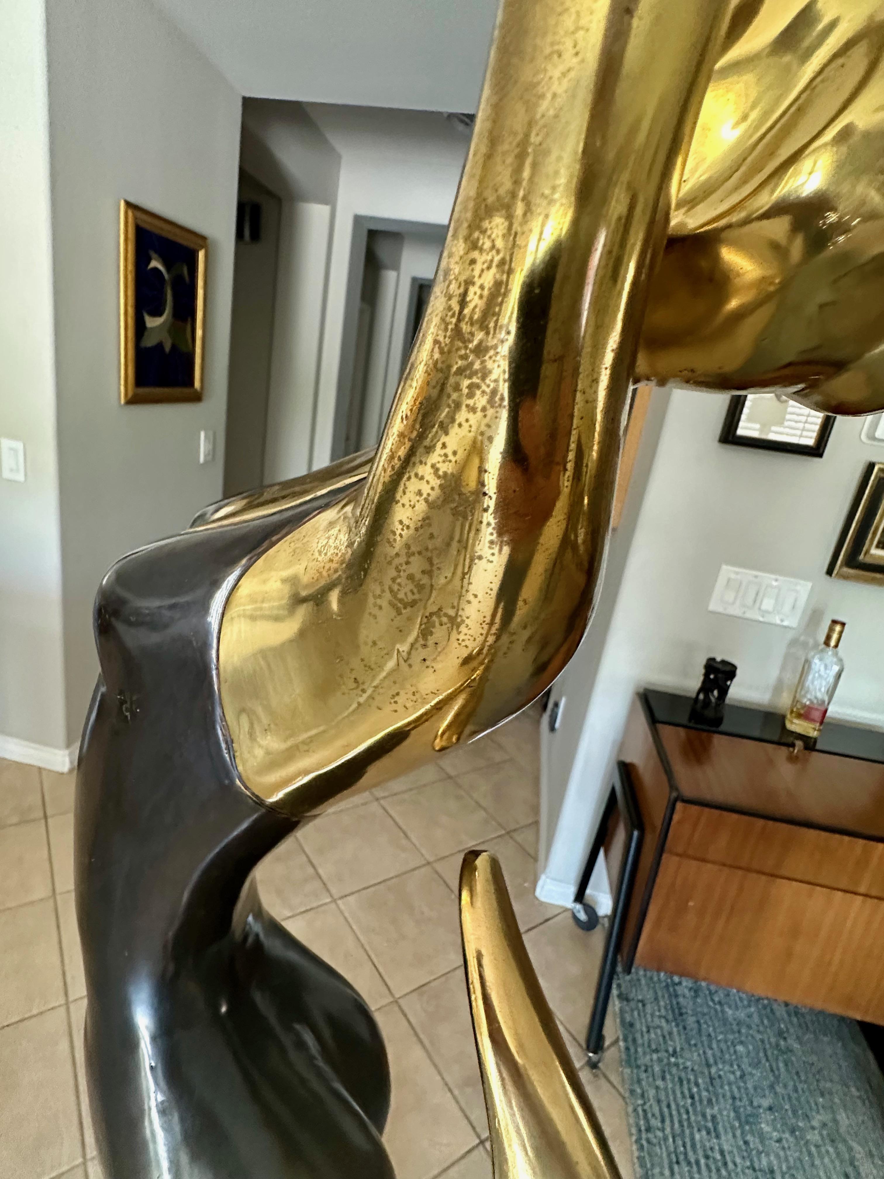 Full Scale 6ft Ballerina Stylized Dancer Brass Statue For Sale 11