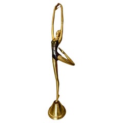 Full Scale 6ft Ballerina Stylized Dancer Brass Statue