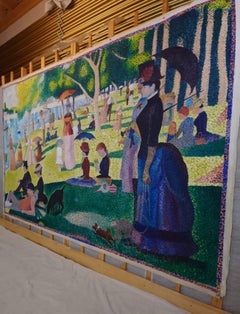 Quadro in scala reale Omaggio a Georges Seurat Domenica sulla Grande Jatte 2013 82x122