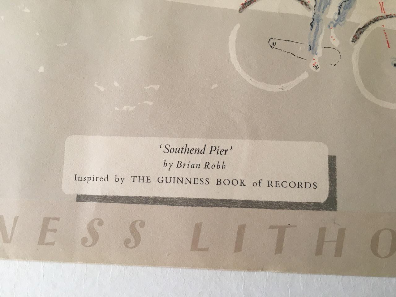 Full Set of 1956 6 First Series Guinness of Records Lithographs with Book & Tube For Sale 6