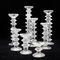 Full Set of 8 Festivo Candleholders by Timo Sarpaneva for Iittala