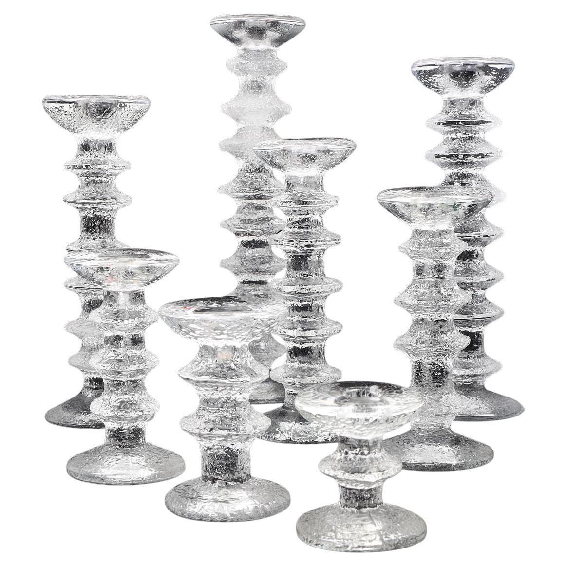 Kompletter Satz von 8 Festivo-Kerzenhaltern von Timo Sarpaneva für Iittala im Angebot