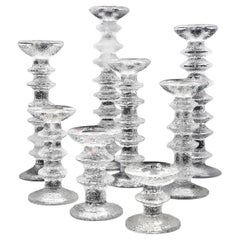 Kompletter Satz von 8 Festivo-Kerzenhaltern von Timo Sarpaneva für Iittala