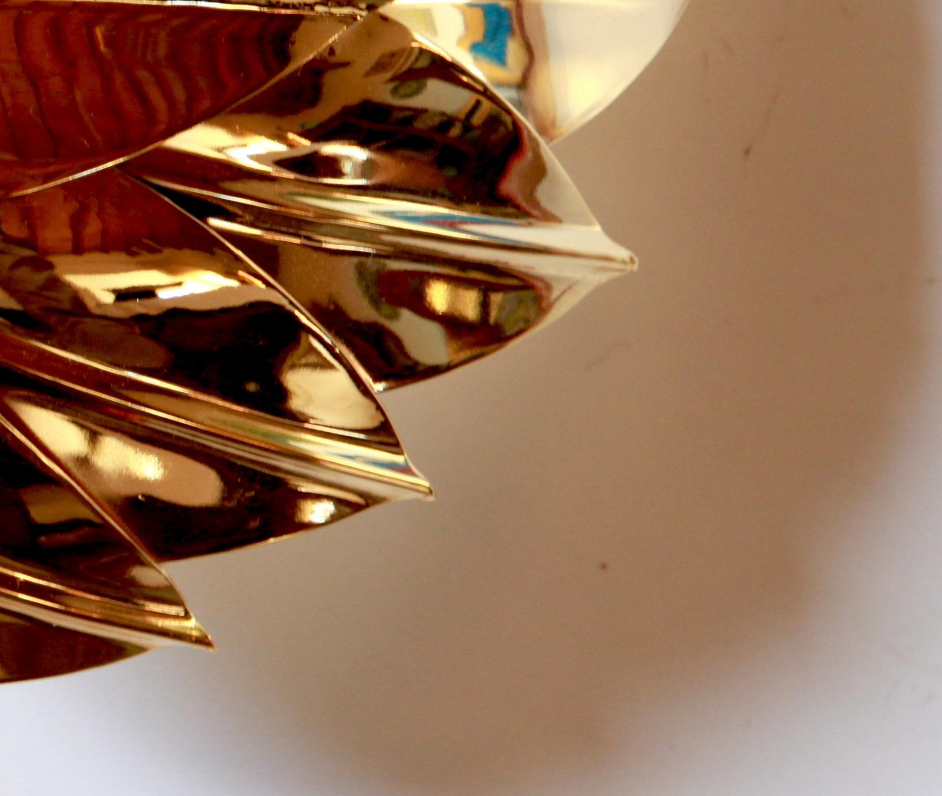 Full Set of 9 Palm Sconces, Brass Gold-Plated, Maison Jansen Attribution 3