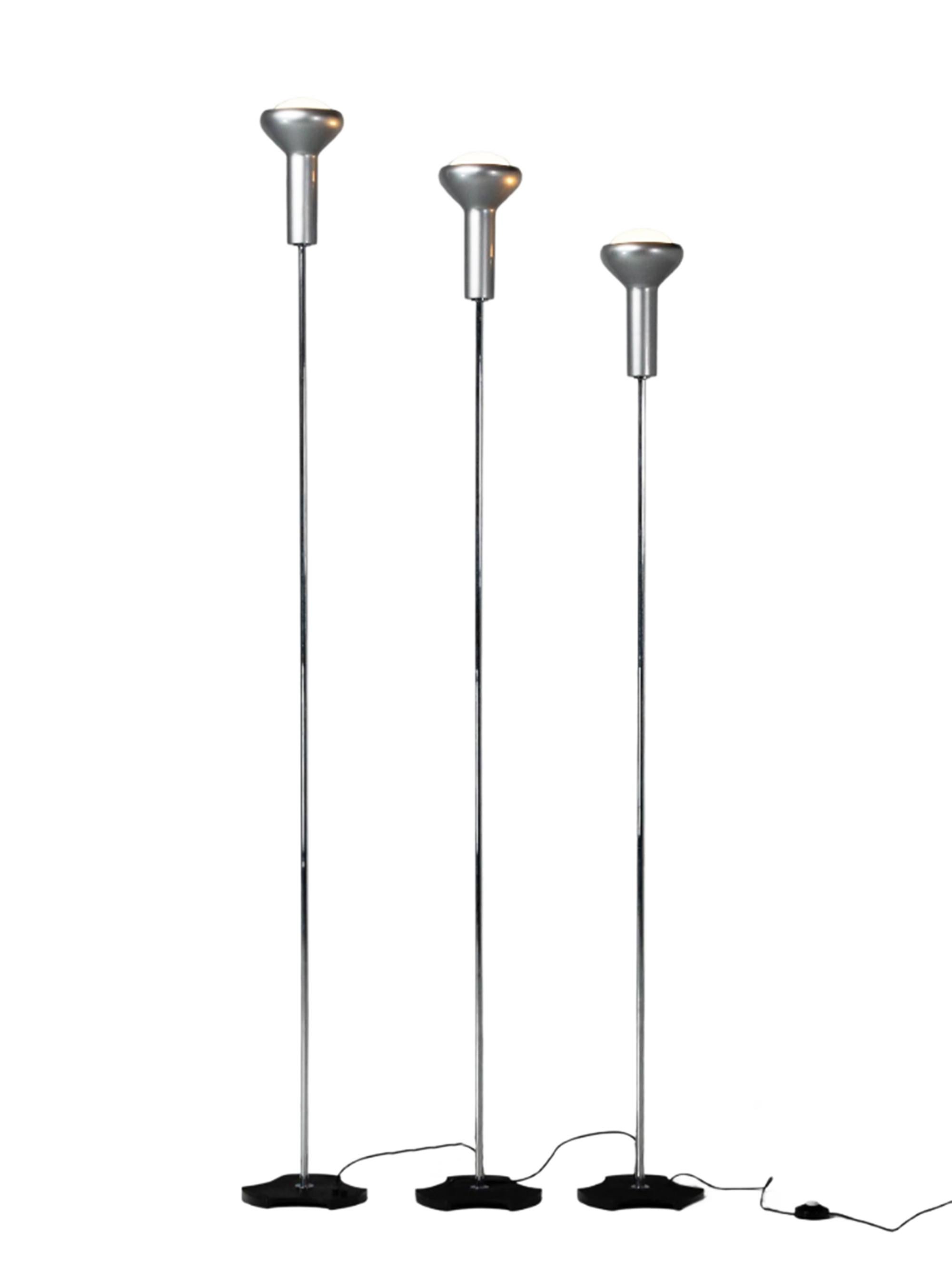 Full Set of Three Gino Sarfatti Model 1073 Floor Lamps for Arteluce, Italy 1956 For Sale 9