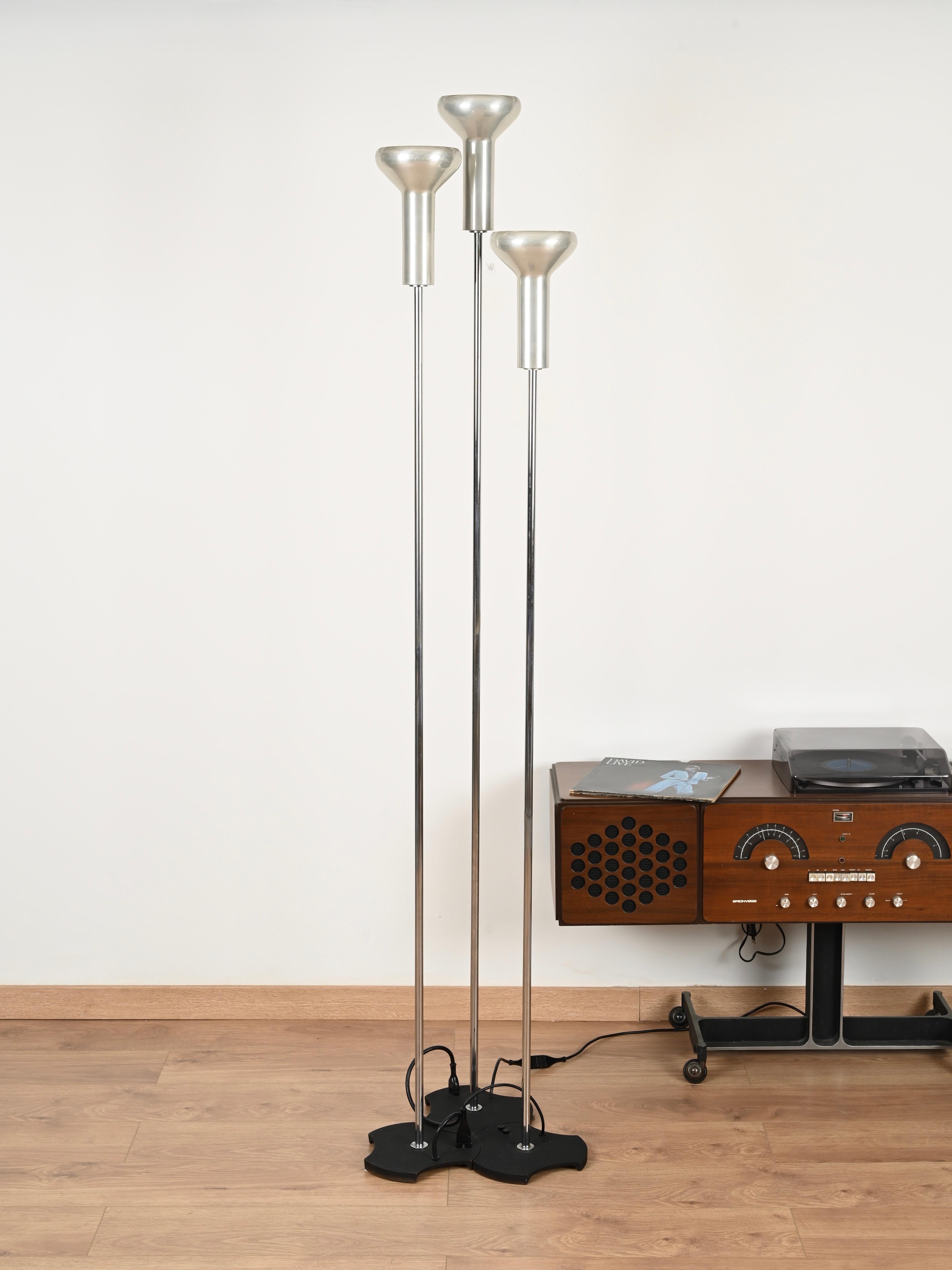 Full Set of Three Gino Sarfatti Model 1073 Floor Lamps for Arteluce, Italy 1956 For Sale 10