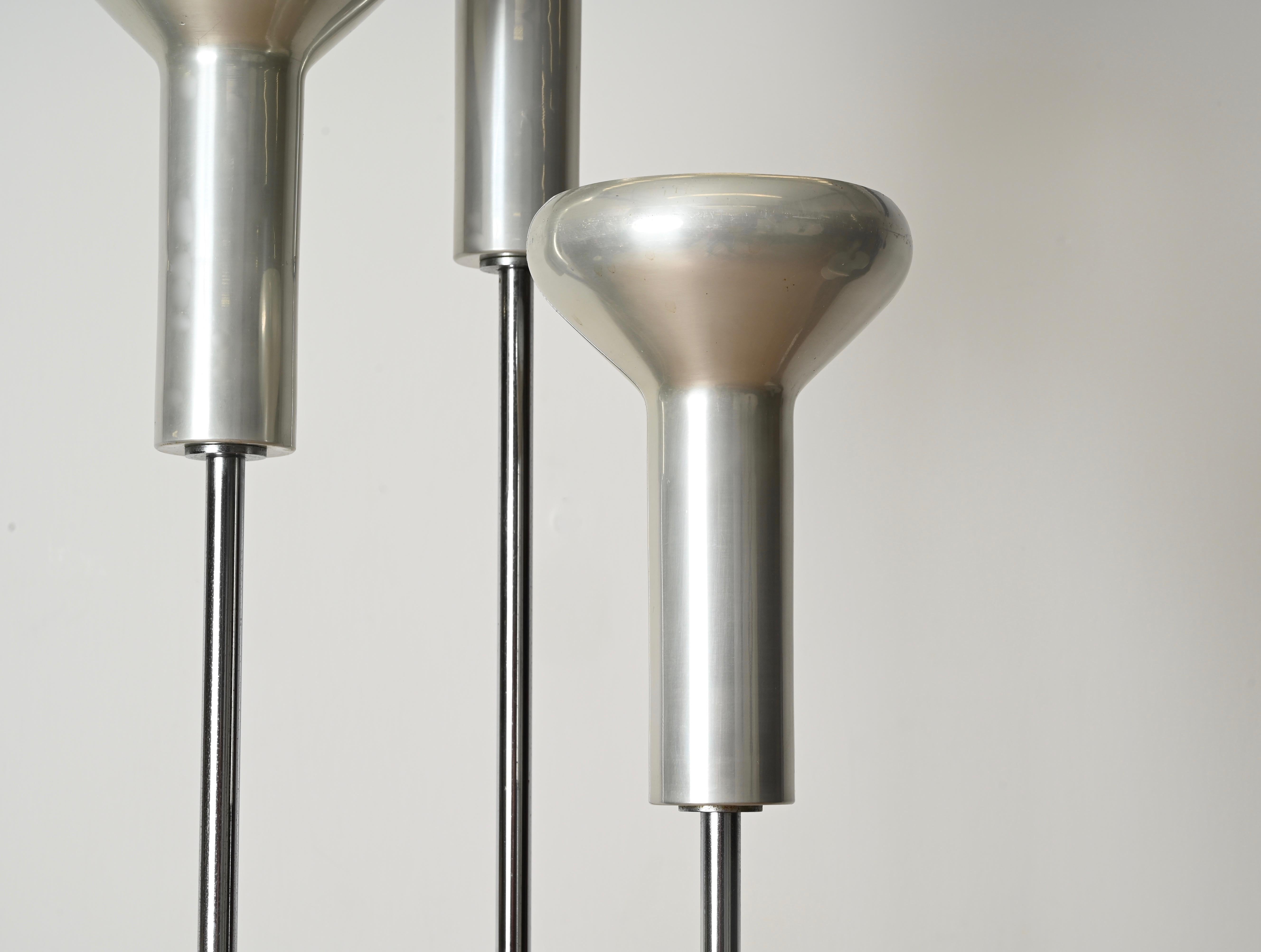 Hand-Crafted Full Set of Three Gino Sarfatti Model 1073 Floor Lamps for Arteluce, Italy 1956 For Sale